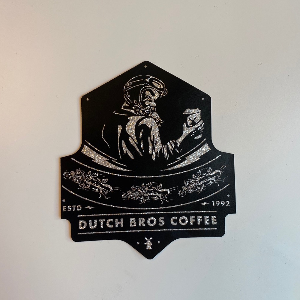 DUTCH BROS STICKER - limited black/sparkle